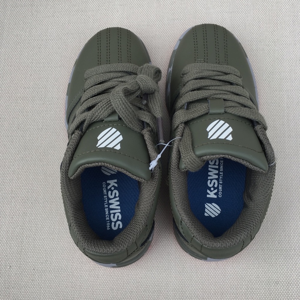 NWOB! K-SWISS Sneakers In Army Green and Red Soles - Picture 6 of 8